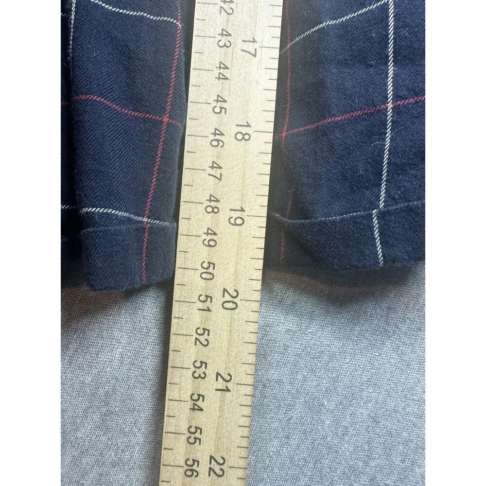 Jacadi Dress Infant Girls Size 5A Blue Plaid Long‎ Sleeve